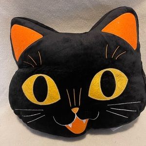 Halloween Plush Black Cat Pillow